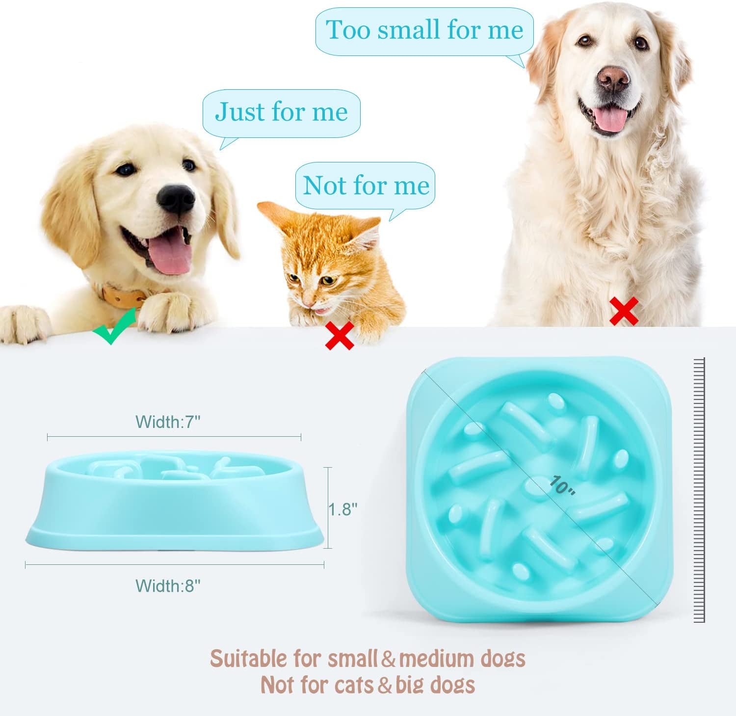 Healthy Slow‑Feed Dog Bowl – Eco‑Friendly, Non‑Toxic Design Prevents Choking & Bloating | Promotes Safer, Happier Mealtime